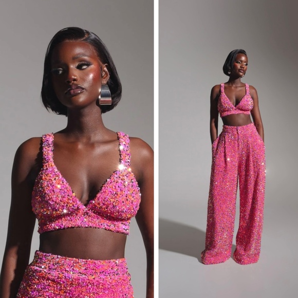 LIZA Sequin Set in TOURMALINE - Picture 2 of 6